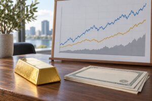 how to read the dow to gold ratio
