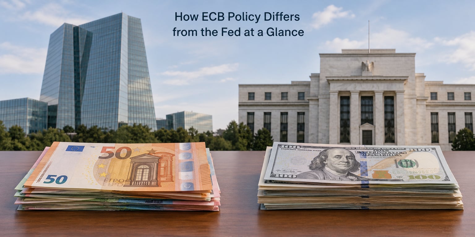 How ECB Policy Differs from the Fed at a Glance