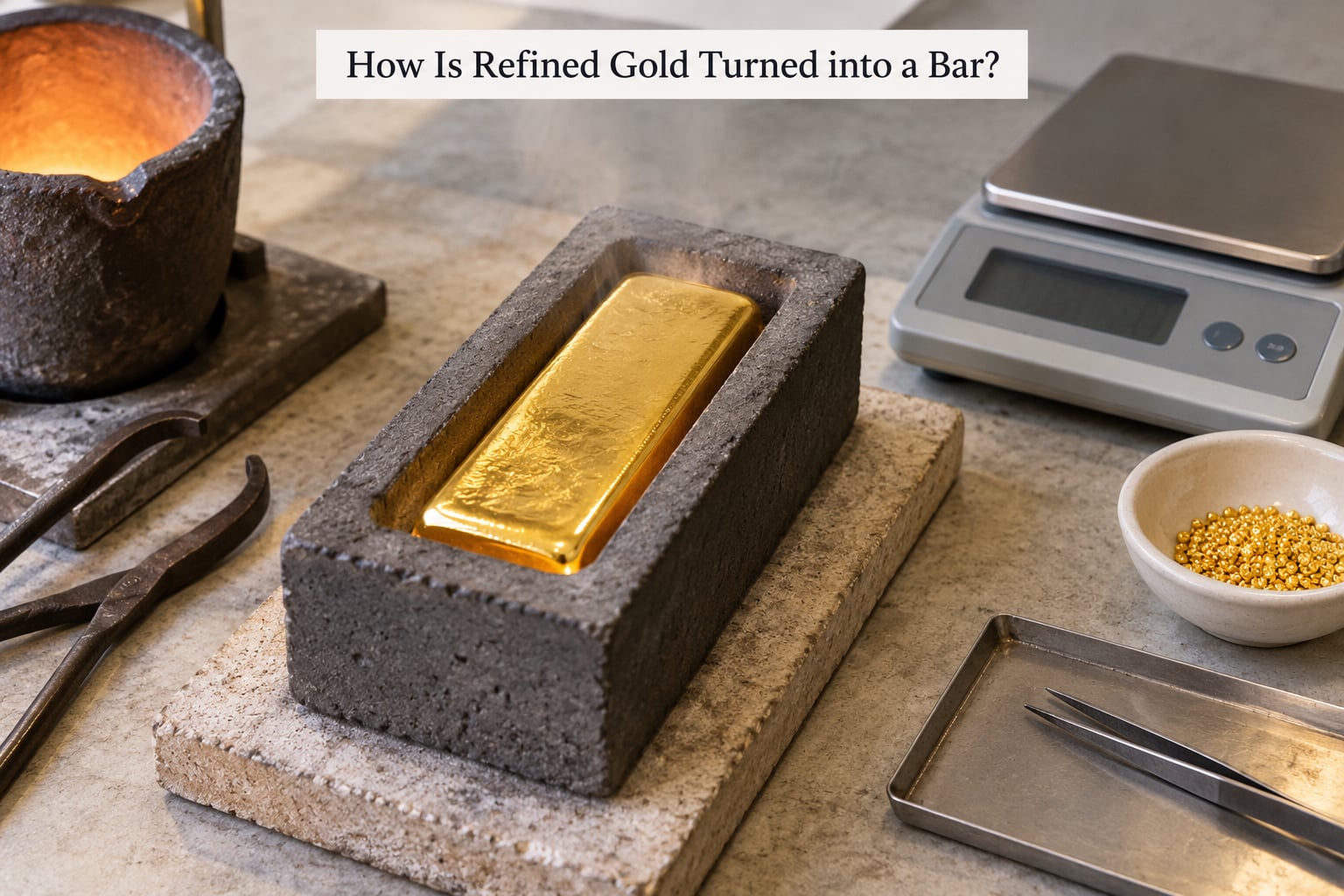 How Is Refined Gold Turned into a Bar?
