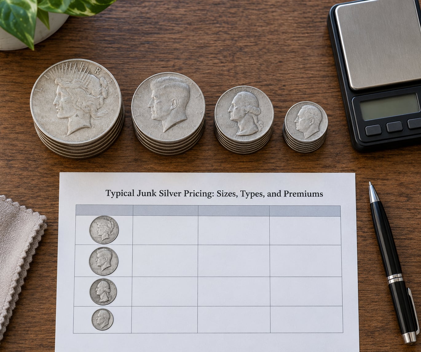 Typical Junk Silver Pricing: Sizes, Types, and Premiums