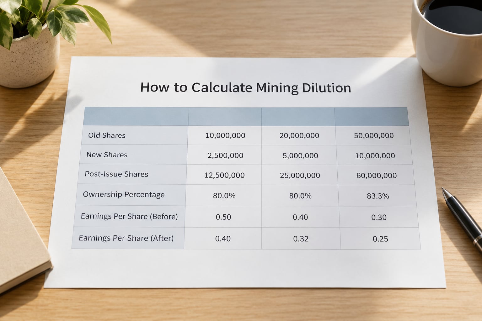 How to Calculate Mining Dilution