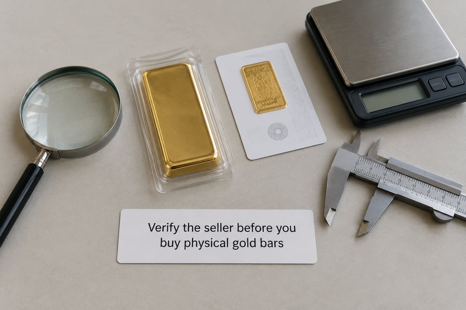 Verify the seller before you buy physical gold bars