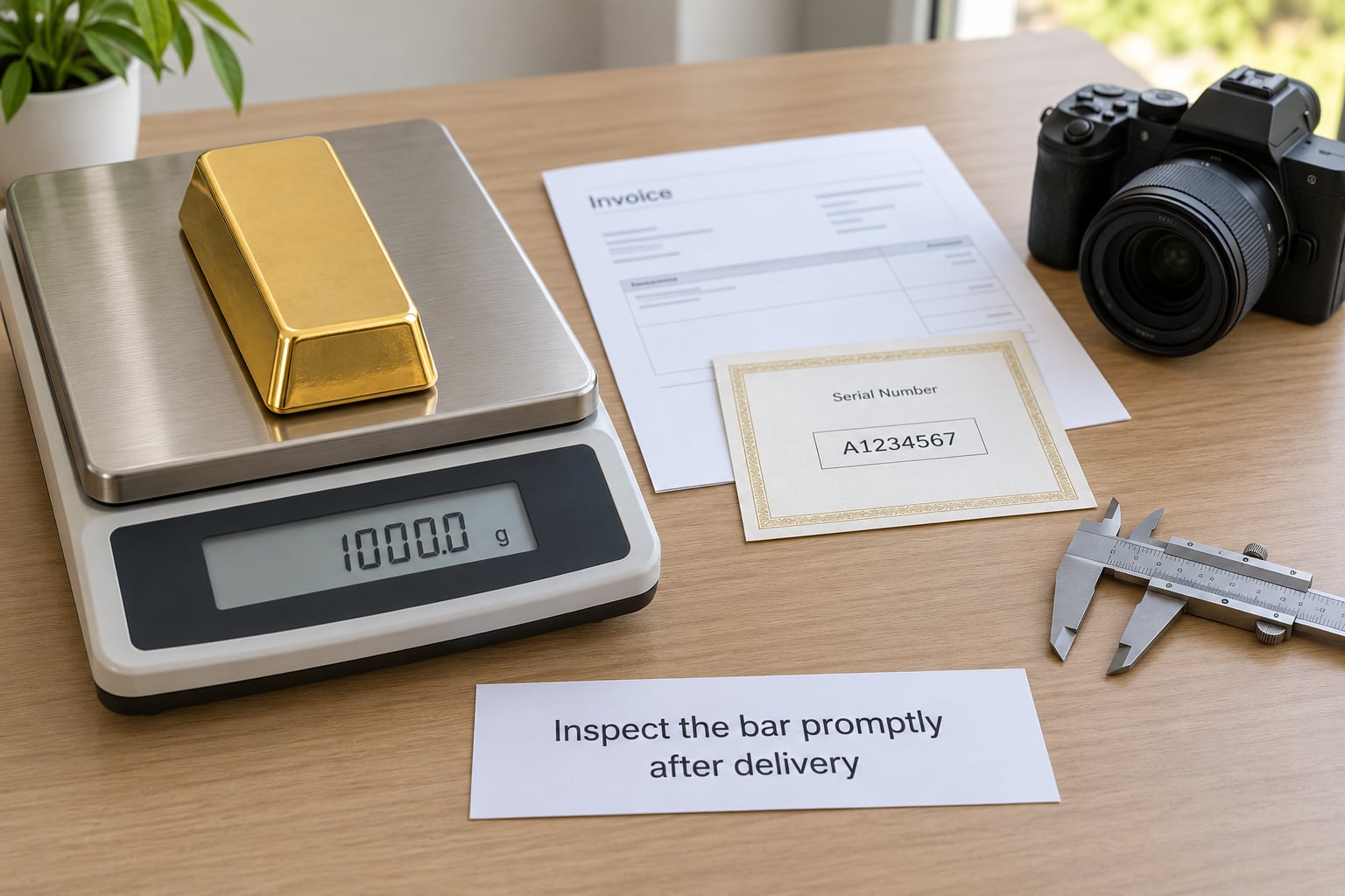 Inspect the bar promptly after delivery