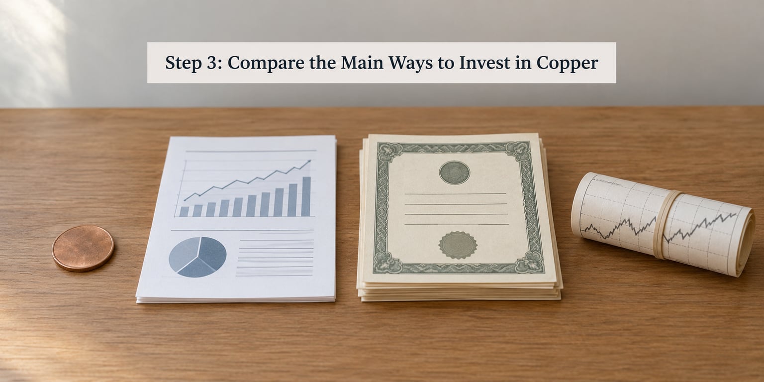 Step 3: Compare the Main Ways to Invest in Copper