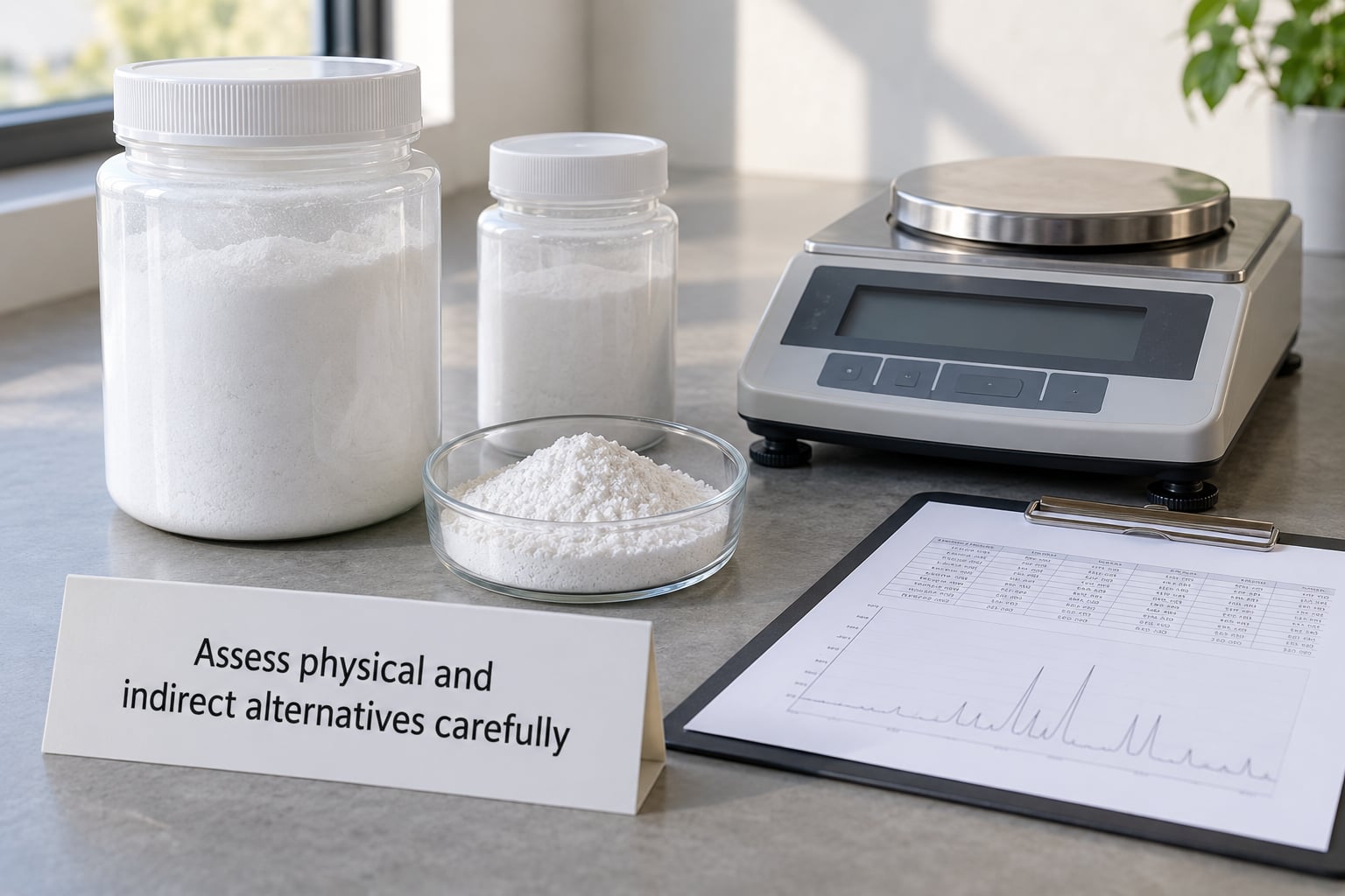 Assess physical and indirect alternatives carefully
