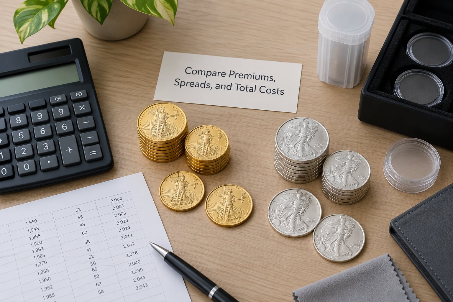 Compare Premiums, Spreads, and Total Costs