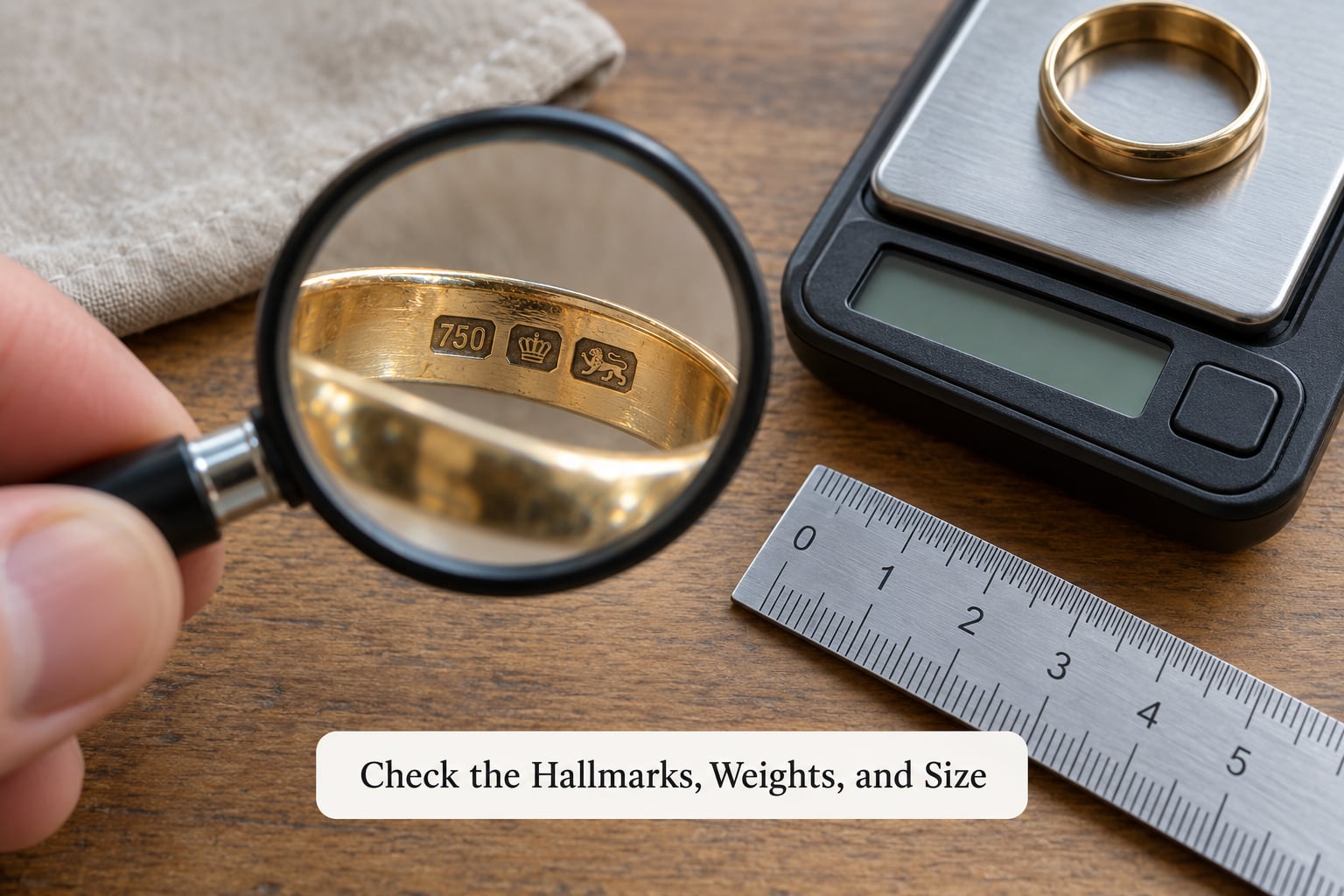 Check the Hallmarks, Weights, and Size
