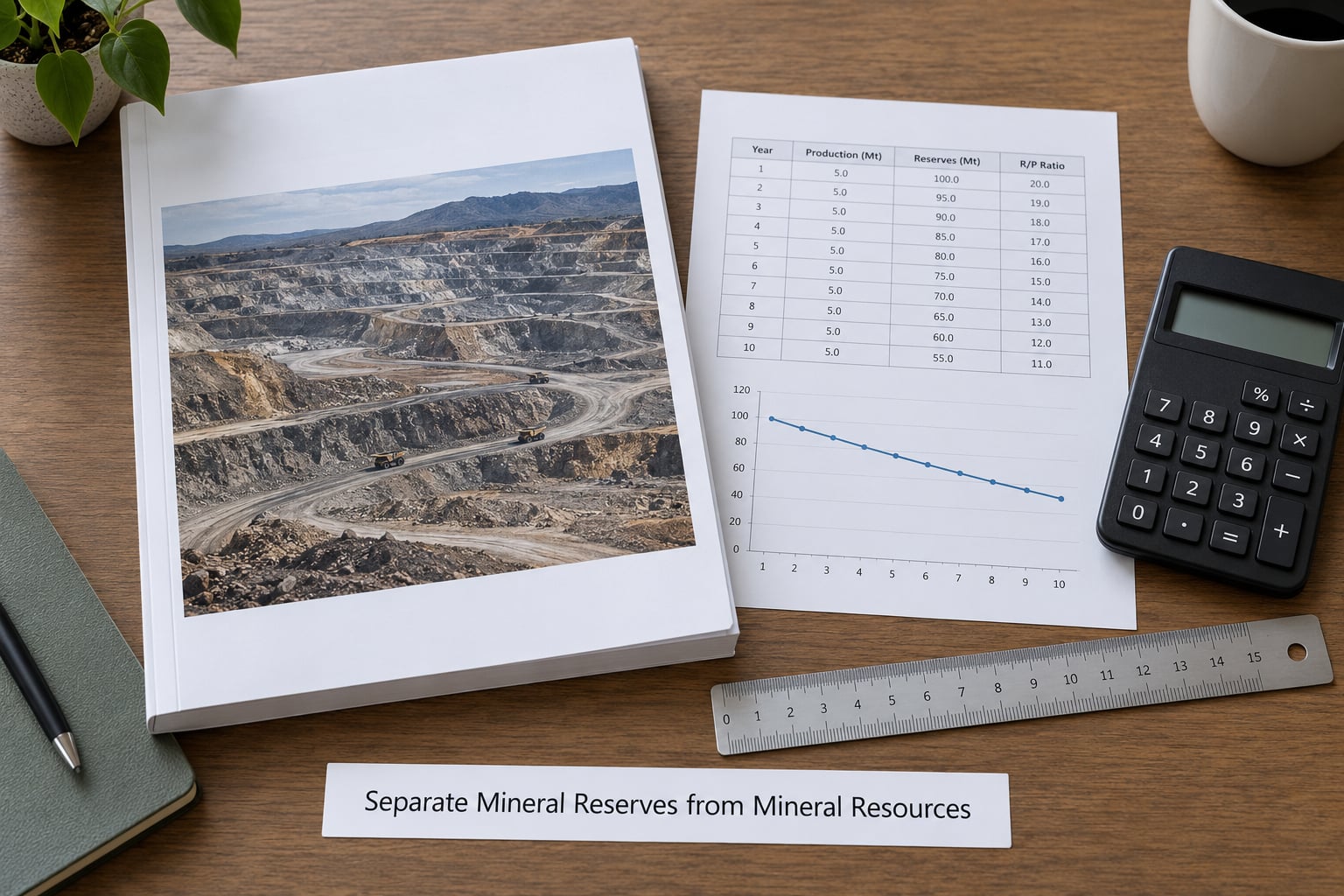 Separate Mineral Reserves from Mineral Resources