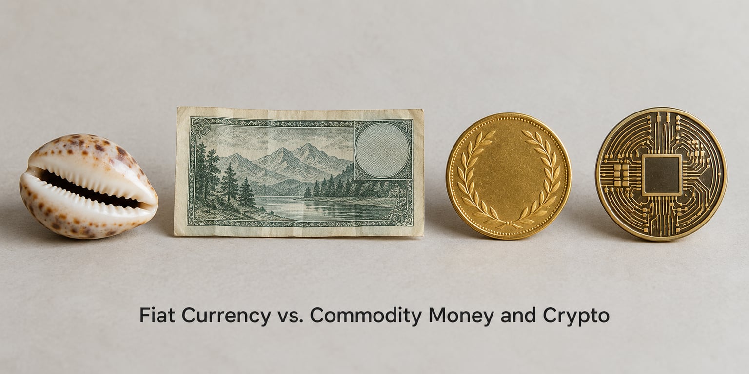 Fiat Currency vs. Commodity Money and Crypto