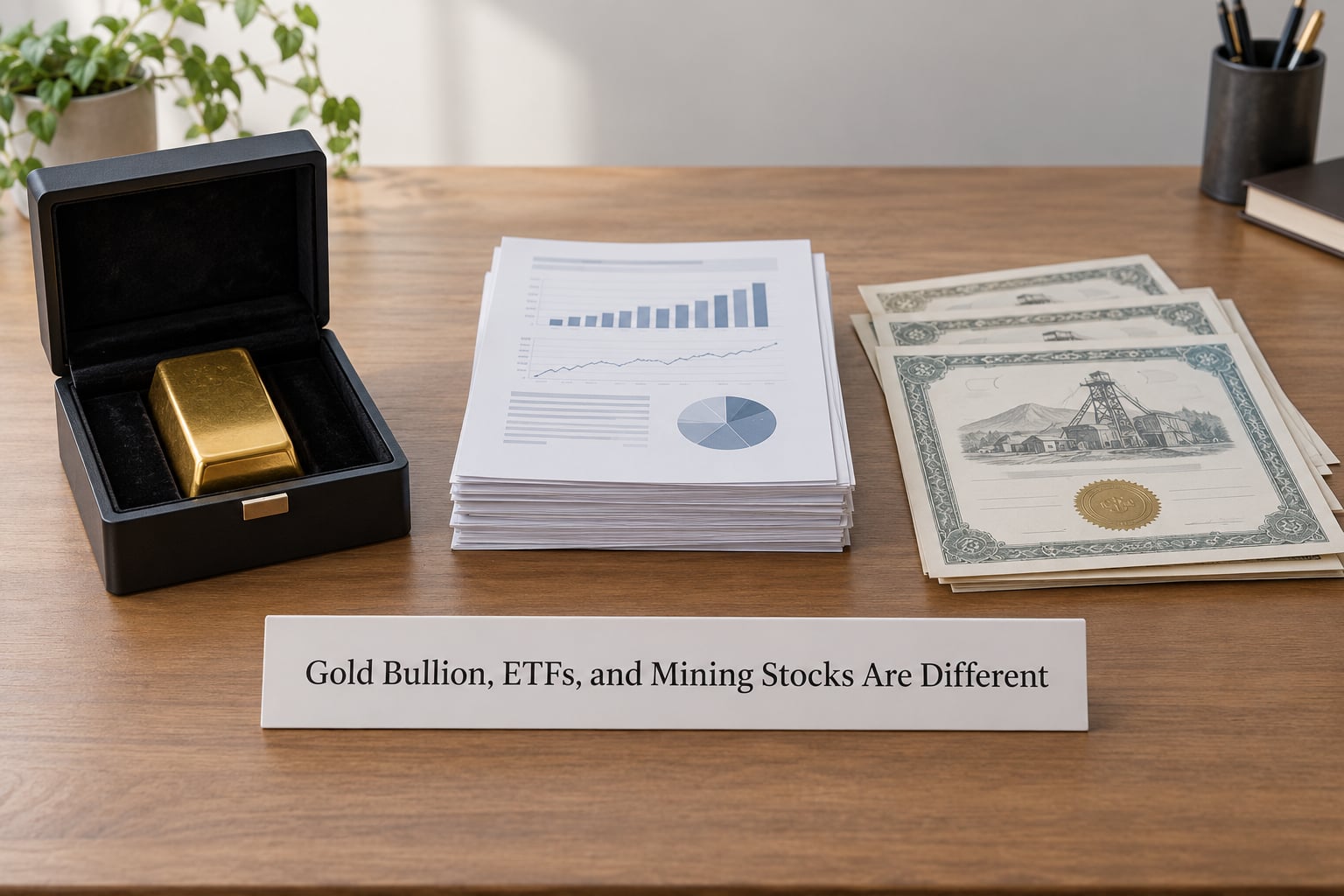Gold Bullion, ETFs, and Mining Stocks Are Different