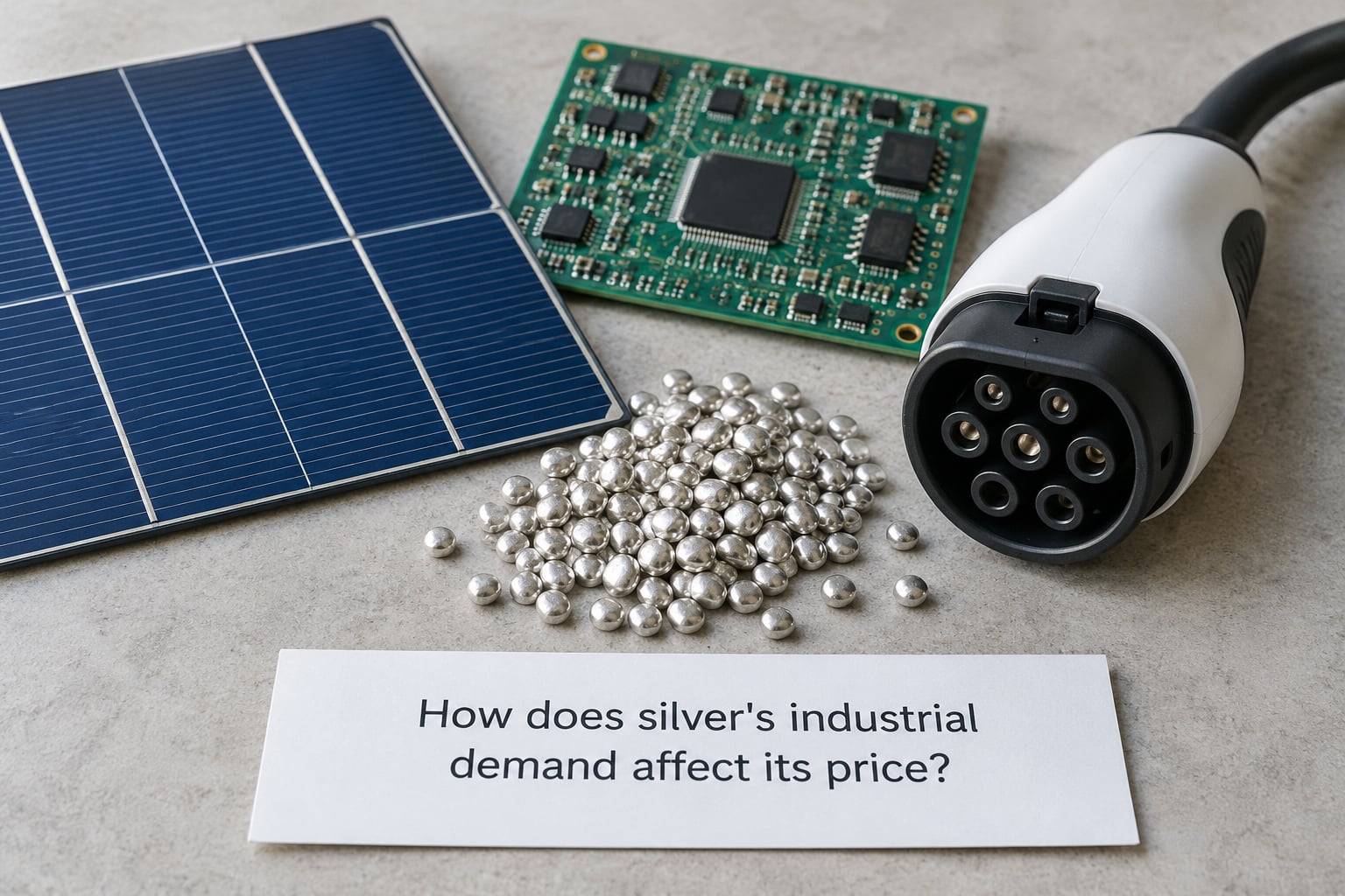 How does silver's industrial demand affect its price?